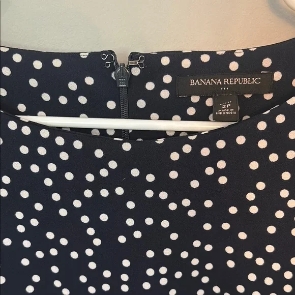 Banana Republic Navy Polka Dot Dress - 2P - Picture 2 of 4
